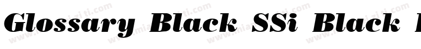 Glossary Black SSi Black Italic字体转换